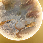 Бра в форме диска цвета латунь Brass Borders варинант исполнения - 2 | Loft Concept в Казани