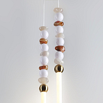 Бра с 2-мя вертикальными акриловыми светодиодными трубками и декоративными шариками PEARLS Suspension варинант исполнения - 3 | Loft Concept в Казани