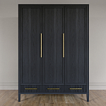 Большой Шкаф Primo Черный дуб с 3 дверьми и 3 выдвижными ящиками варинант исполнения - 1 | Loft Concept в Казани