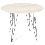 Стол обеденный с круглой столешницей из керамики на четырех ножках Sand Ceramics варинант исполнения - 1 | Loft Concept в Казани