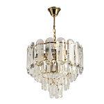 Люстра многоярусная с овальными прозрачными подвесками 36 см Harmonica варинант исполнения - 2 | Loft Concept в Казани