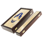 Нарды настольные из натурального камня лазурит и долерит Backgammon from Stone варинант исполнения - 15 | Loft Concept в Казани