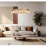 Люстра круглая с сферическими плафонами из натурального камня Phased Spheres варинант исполнения - 4 | Loft Concept в Казани