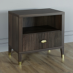 Прикроватная тумбочка с полкой Elsa Dreams Walnut  варинант исполнения - 1 | Loft Concept в Казани