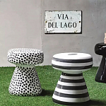 Дизайнерский журнальный стол белый в чёрный горох Gefan варинант исполнения - 2 | Loft Concept в Казани