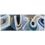 Арт-объект ручной работы Blue Abstraction из 4-х панелей варинант исполнения - 5 | Loft Concept в Казани