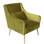 Кресло велюровое оливковое с подушкой Relaxation Soft варинант исполнения - 1 | Loft Concept в Казани