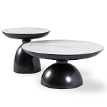 Столик журнальный круглый на черном металлическом основании Сharacter варинант исполнения - 3 | Loft Concept в Казани