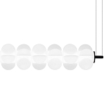 Светодиодный подвесной светильник линейный с белым воздушным плафоном Glowing Cloud варинант исполнения - 4 | Loft Concept в Казани