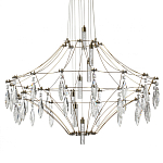 Люстра подвесная из металла с прозрачными подвесками из хрусталя Quasar 93 варинант исполнения - 1 | Loft Concept в Казани