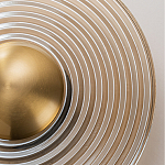 Бра с янтарным стеклянным диском и золотистыми акцентами Savio Glass Disc варинант исполнения - 5 | Loft Concept в Казани