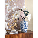 Ваза фарфоровая с узким горлышком и синими цветочными мотивами Independence варинант исполнения - 4 | Loft Concept в Казани