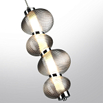 Подвесной светильник с 4-мя рифлеными стеклянными шарами Marcelh Light варинант исполнения - 5 | Loft Concept в Казани