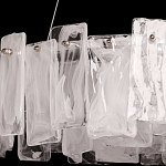 Люстра круглая с подвесными прямоугольными пластинами из стекла Glacier Panels варинант исполнения - 6 | Loft Concept в Казани