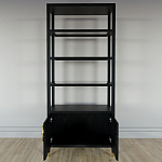 Стеллаж со стеклянными полками Elsa Dreams Black варинант исполнения - 3 | Loft Concept в Казани