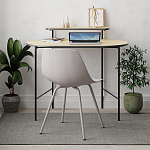 Стол письменный овальной формы с полкой LOUB WORKING TABLE BLACK OAK варинант исполнения - 2 | Loft Concept в Казани