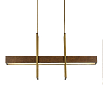Люстра линейная прямоугольная Wooden Straight Shapes варинант исполнения - 2 | Loft Concept в Казани