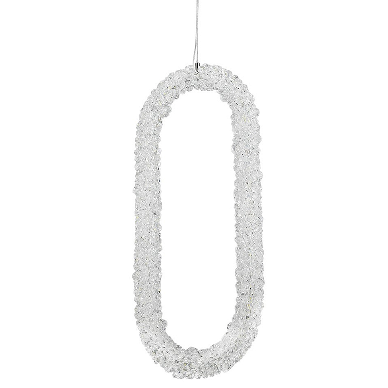 Подвесной светильник овальной формы Gilbertine Oval Crystal Hanging Lamp Прозрачный Хром Подвесной светильник овальной формы Gilbertine Oval Crystal Hanging Lamp Прозрачный Хром в Казани | Loft Concept