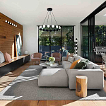 Бра с 6-ю круглыми плафонами на черном основании Maxine Light варинант исполнения - 3 | Loft Concept в Казани