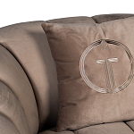 Дизайнерское кресло мягкое из серого велюра Serenity варинант исполнения - 2 | Loft Concept в Казани