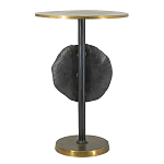 Столик приставной с абстрактным основанием и акцентом в виде золотистого диска Heavenly Space варинант исполнения - 2 | Loft Concept в Казани