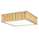 Потолочный светильник квадратный с гофрированным латунным абажуром Millennium варинант исполнения - 2 | Loft Concept в Казани