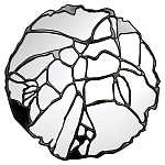 Зеркало кругле в декоративной раме чёрного цвета Black Ratio варинант исполнения - 1 | Loft Concept в Казани