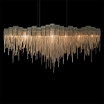 Люстра подвесная с металлическими дугами и длинными цепочками 115 см Atlantis Chain варинант исполнения - 16 | Loft Concept в Казани