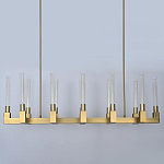 Люстра CANELLE Linear Chandelier 12 Modern Brass варинант исполнения - 2 | Loft Concept в Казани