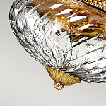 Потолочный светильник цвета латунь с прозрачным рифленым плафоном в форме чаши Hinkley варинант исполнения - 3 | Loft Concept в Казани