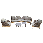 Диван садовый угловой Counter серый варинант исполнения - 3 | Loft Concept в Казани