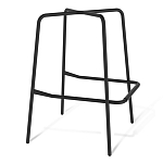 Барный стул со спинкой и подлокотниками на 4-х металлических ножках Douglas Rhombus Черный Велюр варинант исполнения - 5 | Loft Concept в Казани