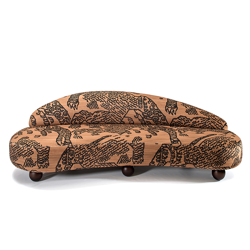 Дизайнерский Диван Wakonda Оранжевый Коричневый в Казани | Loft Concept 