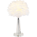 Настольная лампа с перьями Plumage White Table Lamp варинант исполнения - 1 | Loft Concept в Казани