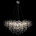 Люстра подвесная с прозрачными стеклянными подвесками в форме капель Диаметр 100 см Droplet Chandelier варинант исполнения - 13 | Loft Concept в Казани