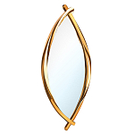 Зеркало овальное в деревянной золотистой раме Oval Gold Lines варинант исполнения - 1 | Loft Concept в Казани