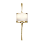 Бра вертикальное с белым полукруглым плафоном и длинным стержнем S Kichler варинант исполнения - 7 | Loft Concept в Казани