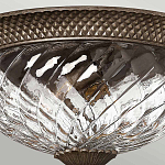 Потолочный светильник с чашеобразным плафоном из толстого волнообразного стекла и широким узорчатым основанием Hinkley варинант исполнения - 3 | Loft Concept в Казани