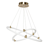 Люстра подвесная с двумя пересекающимися белыми светодиоидными кольцами Luke Lampco Tracer Lamp варинант исполнения - 2 | Loft Concept в Казани