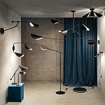 Торшер с поворотным плафоном Aracea Black Floor Lamp варинант исполнения - 8 | Loft Concept в Казани