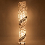 Торшер из перламутра на металлическом каркасе Indonesian Spiral 2 варинант исполнения - 4 | Loft Concept в Казани