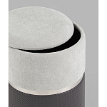 Пуф Mauldine с ящиком серо-черный с экокожей варинант исполнения - 2 | Loft Concept в Казани