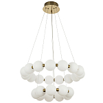 Многоярусная кольцевая люстра с плафонами шары Rings Suspension Light Chandelier варинант исполнения - 2 | Loft Concept в Казани
