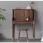 Туалетный стол деревянный с ящиком и зеркалом Moon Walnut Furniture варинант исполнения - 3 | Loft Concept в Казани