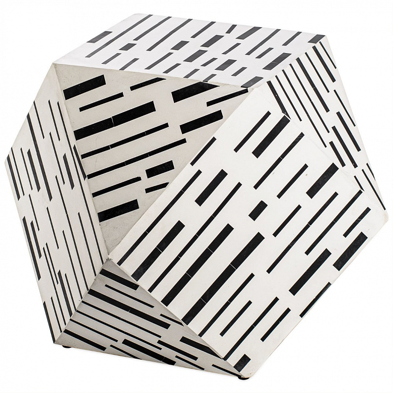 Табурет Black&white Indian Bone Inlay stool Черно-белый в Казани | Loft Concept 