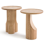 Приставной столик из массива дерева Walnut Triple варинант исполнения - 11 | Loft Concept в Казани