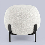 Пуф в ткани букле молочного цвета Pikelet варинант исполнения - 2 | Loft Concept в Казани