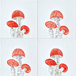 Плитка с узором Мухомор варинант исполнения - 1 | Loft Concept в Казани