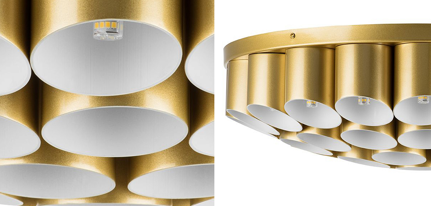 Потолочный светильник Garbi Gold Pipe Organ Ceiling Lamp 40 Потолочный светильник Garbi Gold Pipe Organ Ceiling Lamp 40 - Loft-Concept в Казани