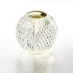 Настольная лампа с прозрачным шарообразным плафоном на цилиндрической подставке Crystal Globule варинант исполнения - 4 | Loft Concept в Казани